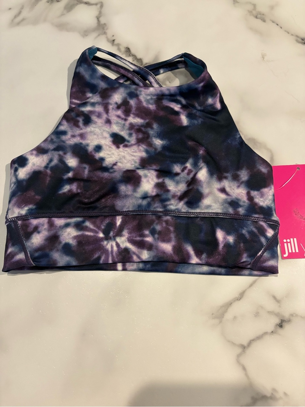 Girls Size 7/8 Purple Tie-Dye High-Neck Top